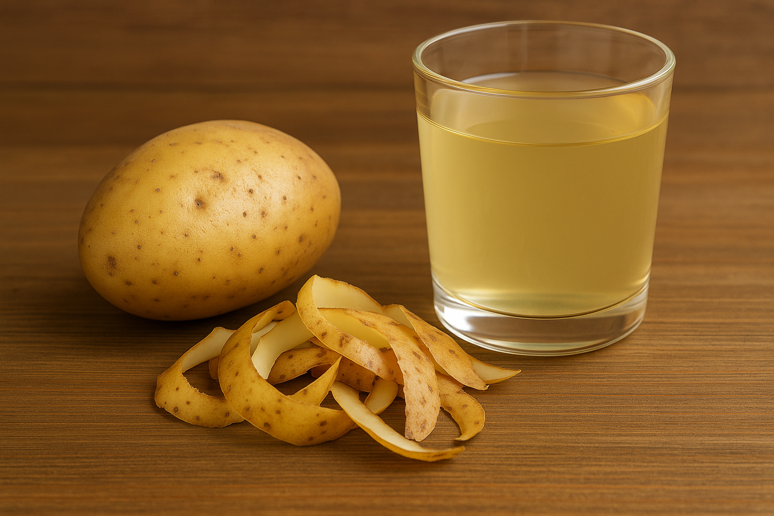 Kartoffelschalen als uraltes Hausmittel zur Förderung der natürlichen Haarfarbe und zur Stärkung des Organismus. Eine kraftvolle Erinnerung an die Heilkraft der Natur.